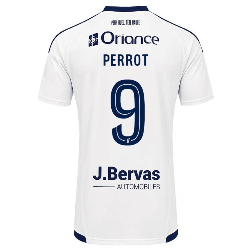 Danxen Mujer Camiseta Maël Perrot #9 Azul Marino Blanco 2ª Equipación 2026/27 La Camisa México