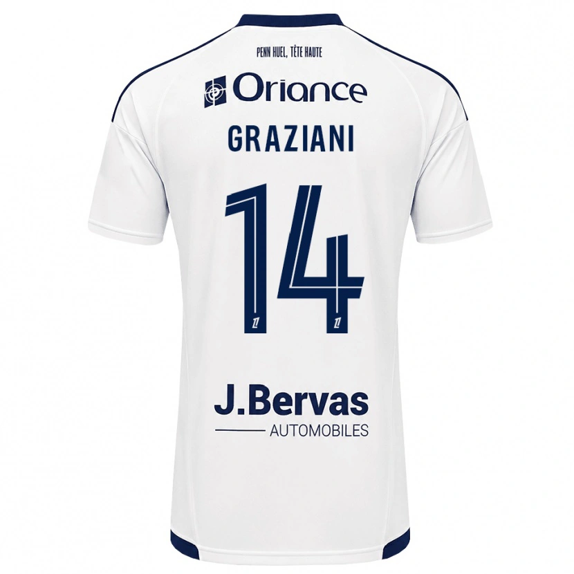 Danxen Mujer Camiseta Kelyan Graziani #14 Azul Marino Blanco 2ª Equipación 2026/27 La Camisa México
