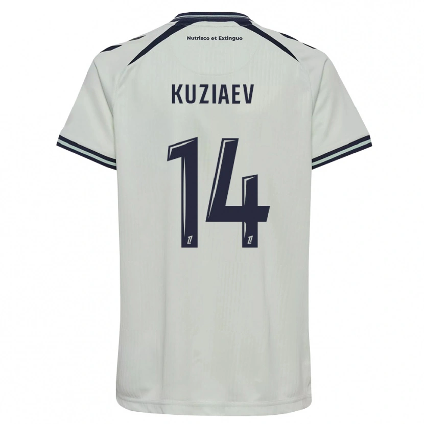 Danxen Mujer Camiseta Daler Kuzyaev #14 Azul Medianoche Blanco 2ª Equipación 2026/27 La Camisa México