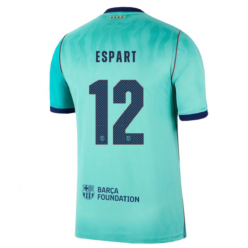 Danxen Mujer Camiseta Xavi Espart #12 Aqua Turquesa Oscuro Azul Real Equipación Tercera 2026/27 La Camisa México