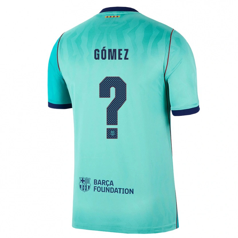 Danxen Mujer Camiseta Álvaro Gómez #0 Aqua Turquesa Oscuro Azul Real Equipación Tercera 2026/27 La Camisa México