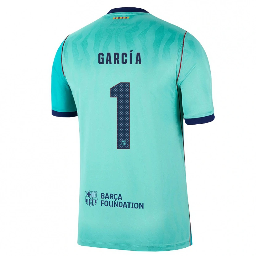 Danxen Mujer Camiseta Joan García #1 Aqua Turquesa Oscuro Azul Real Equipación Tercera 2026/27 La Camisa México