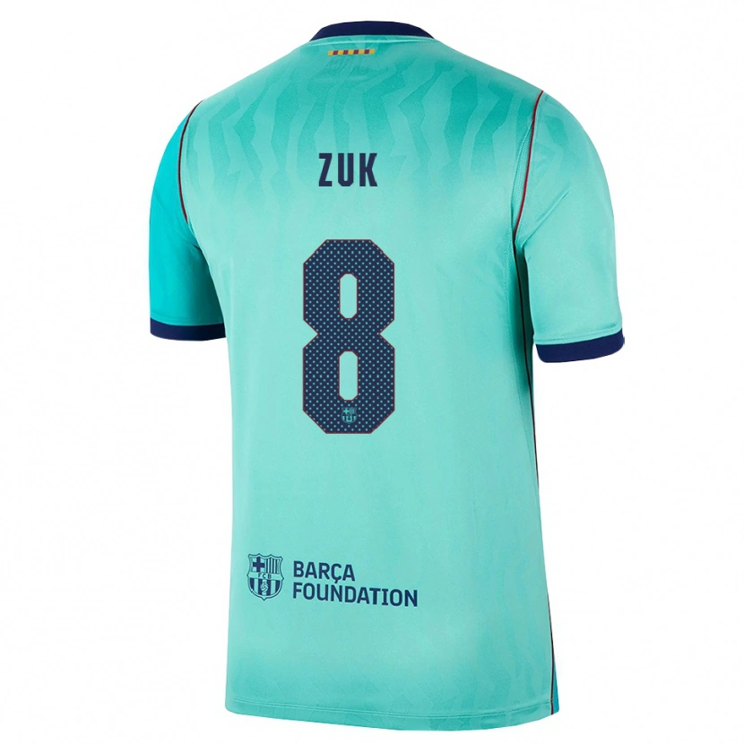 Danxen Mujer Camiseta Michał Żuk #8 Aqua Turquesa Oscuro Azul Real Equipación Tercera 2026/27 La Camisa México