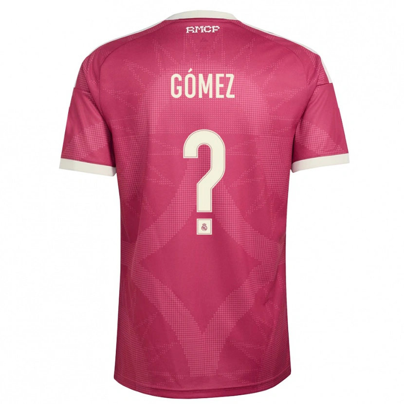 Danxen Mujer Camiseta Lucas Gómez #0 Rojo Violeta Pálido Blanco Equipación Tercera 2026/27 La Camisa México