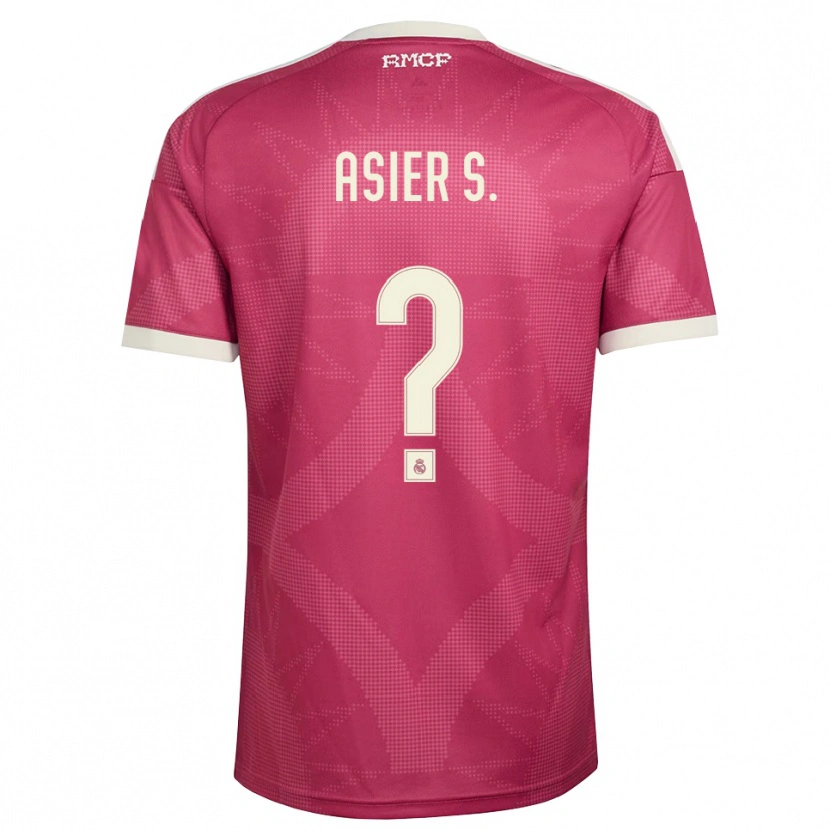 Danxen Mujer Camiseta Asier Sánchez #0 Rojo Violeta Pálido Blanco Equipación Tercera 2026/27 La Camisa México