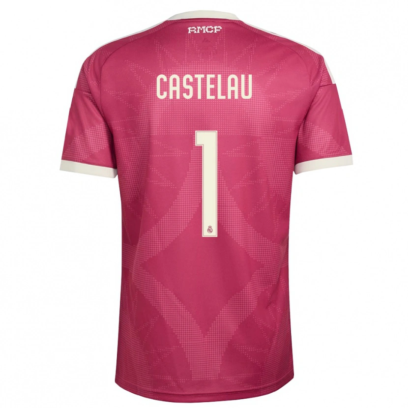 Danxen Mujer Camiseta Alber Castelau #1 Rojo Violeta Pálido Blanco Equipación Tercera 2026/27 La Camisa México