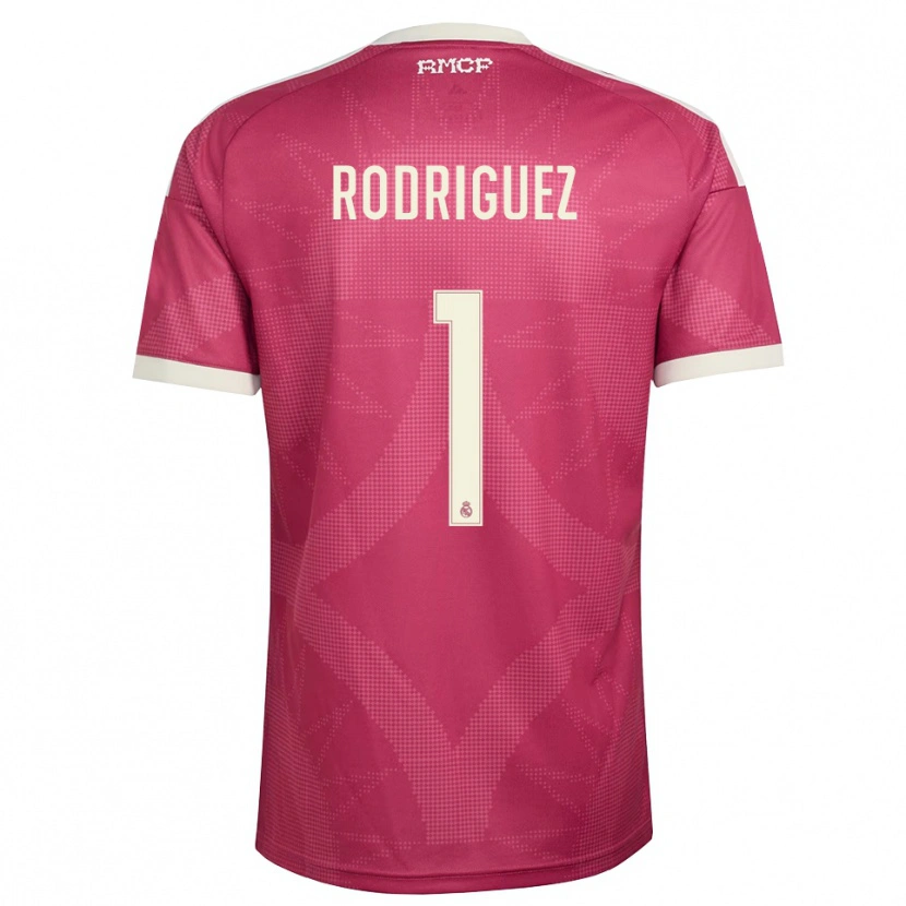 Danxen Mujer Camiseta Misa Rodriguez #1 Rojo Violeta Pálido Blanco Equipación Tercera 2026/27 La Camisa México