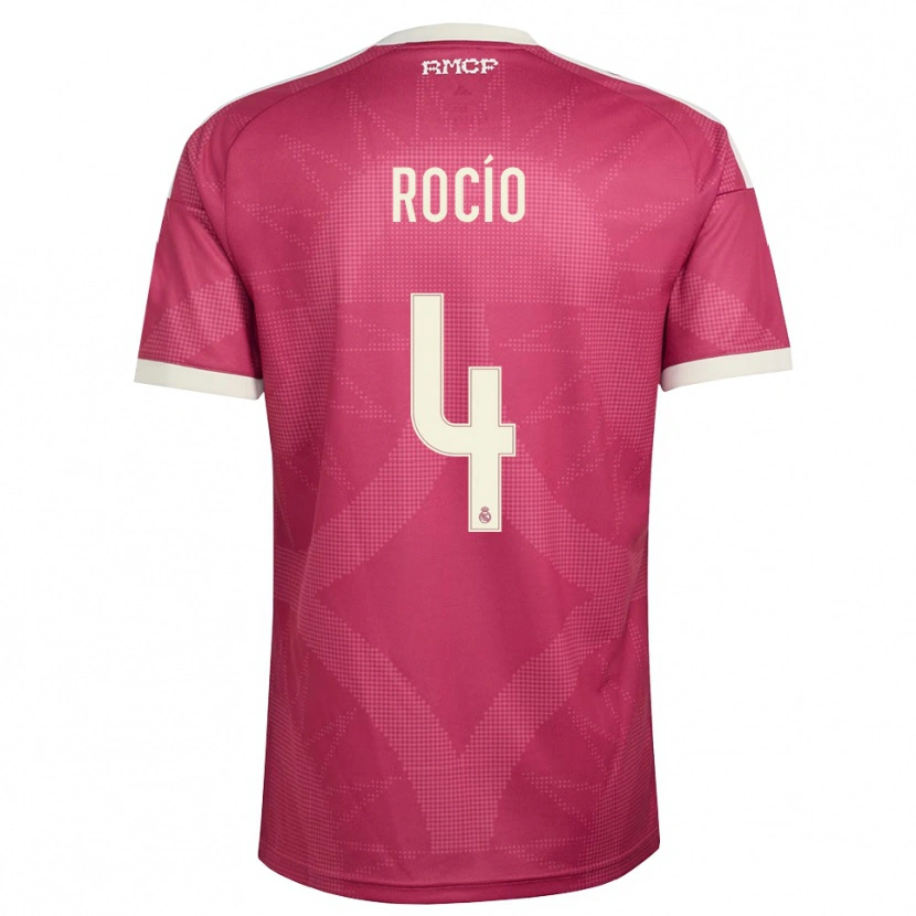 Danxen Mujer Camiseta Rocío Gálvez #4 Rojo Violeta Pálido Blanco Equipación Tercera 2026/27 La Camisa México