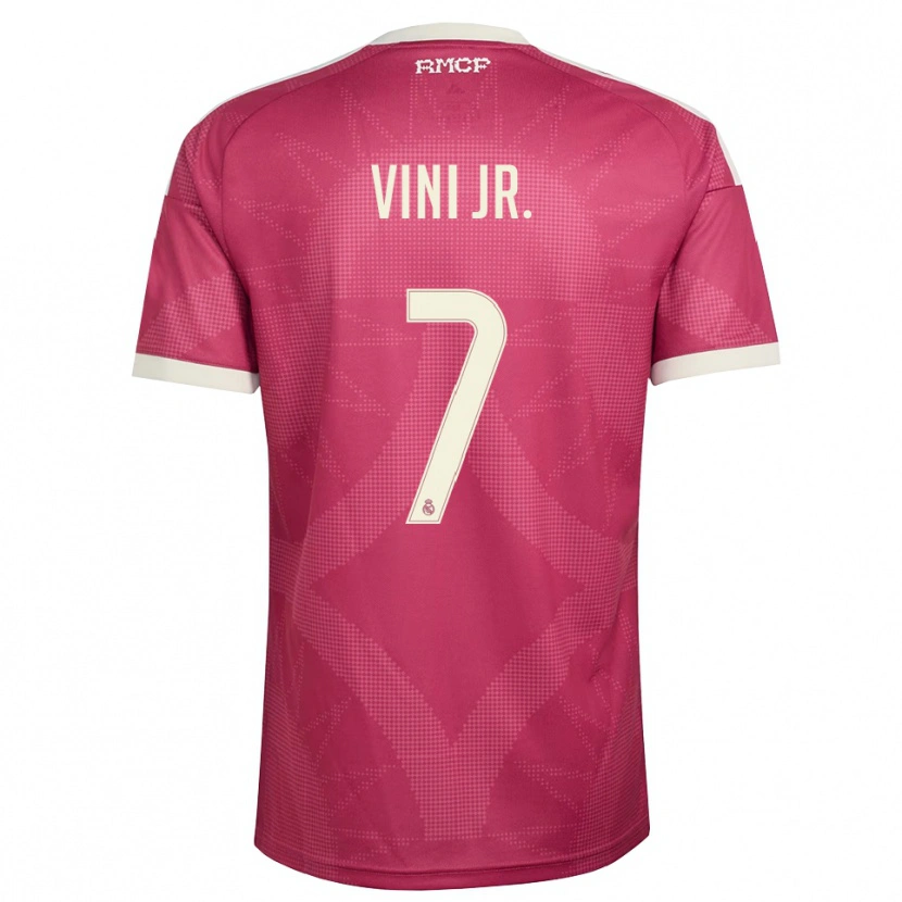 Danxen Mujer Camiseta Vinicius Junior #7 Rojo Violeta Pálido Blanco Equipación Tercera 2026/27 La Camisa México