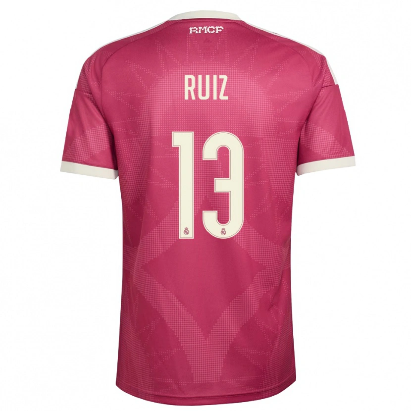 Danxen Mujer Camiseta Guillermo Ruiz #13 Rojo Violeta Pálido Blanco Equipación Tercera 2026/27 La Camisa México