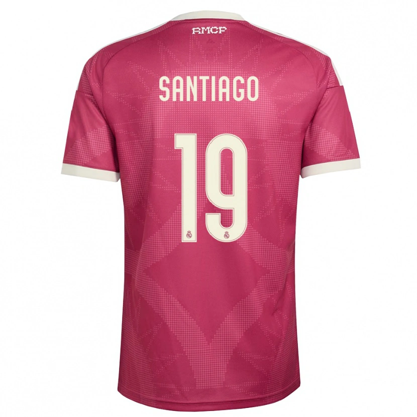 Danxen Mujer Camiseta Aimar Santiago #19 Rojo Violeta Pálido Blanco Equipación Tercera 2026/27 La Camisa México