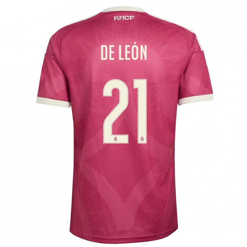 Danxen Mujer Camiseta Jeremy De León #21 Rojo Violeta Pálido Blanco Equipación Tercera 2026/27 La Camisa México