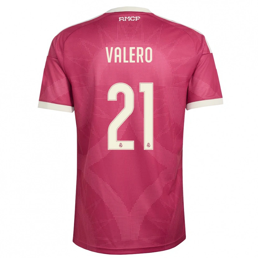 Danxen Mujer Camiseta Gabri Valero #21 Rojo Violeta Pálido Blanco Equipación Tercera 2026/27 La Camisa México