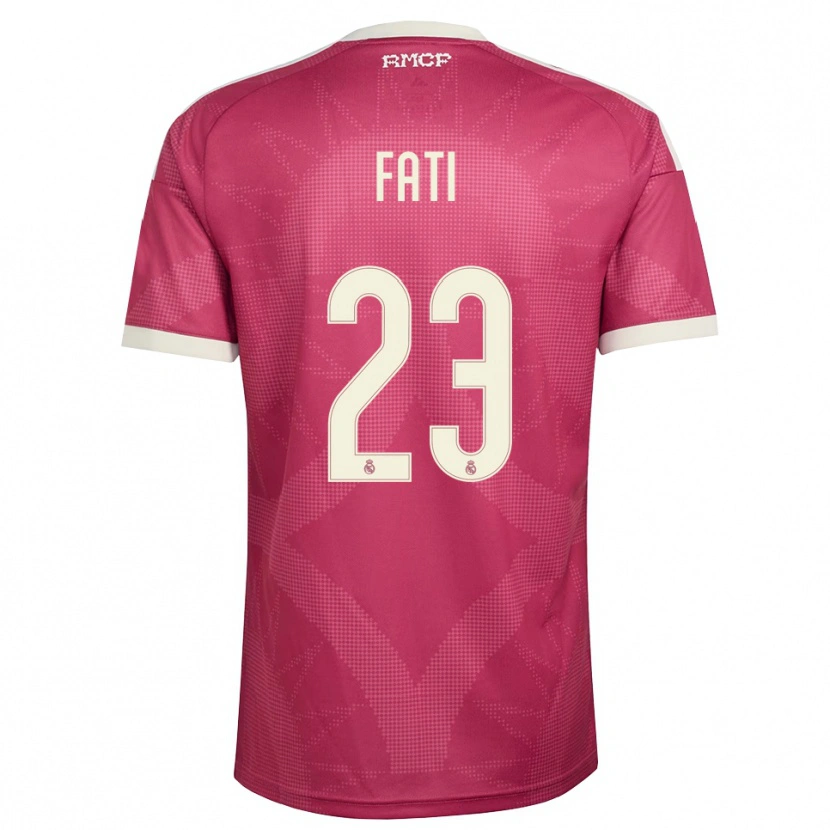 Danxen Mujer Camiseta Lamini Fati #23 Rojo Violeta Pálido Blanco Equipación Tercera 2026/27 La Camisa México