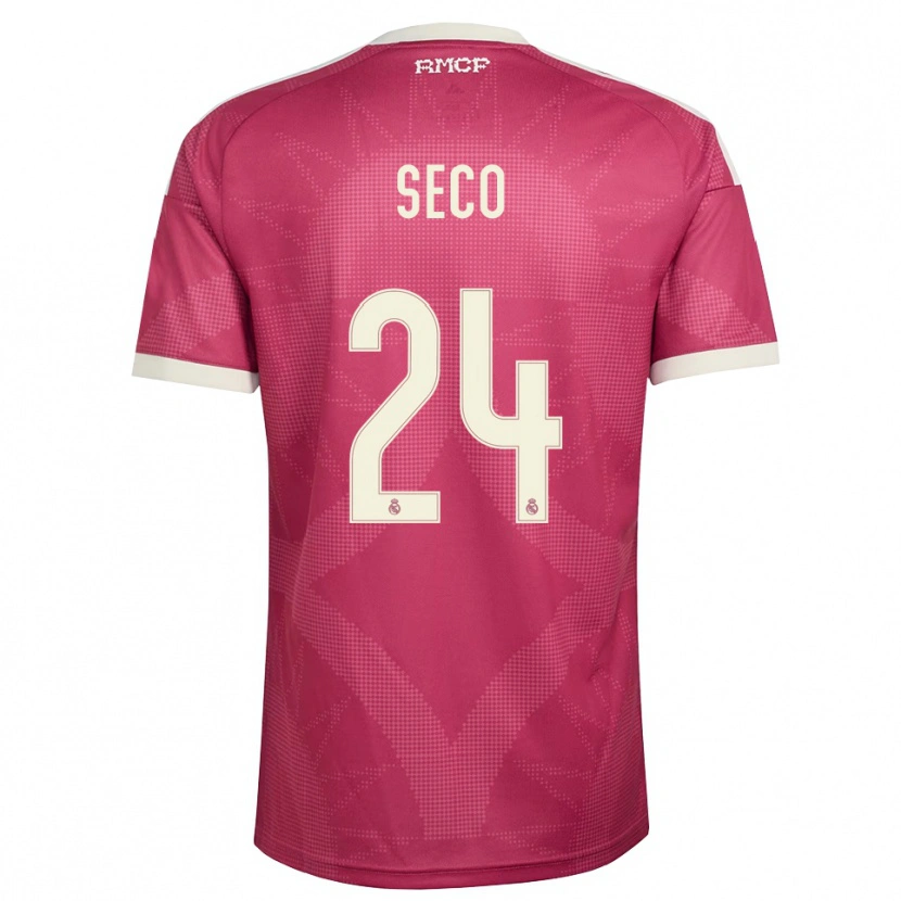 Danxen Mujer Camiseta Ferran Seco #24 Rojo Violeta Pálido Blanco Equipación Tercera 2026/27 La Camisa México