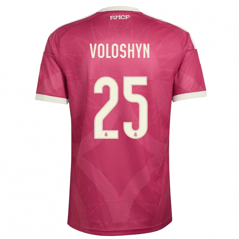 Danxen Mujer Camiseta Ilya Voloshyn #25 Rojo Violeta Pálido Blanco Equipación Tercera 2026/27 La Camisa México