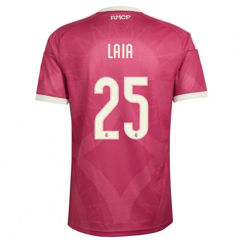 Danxen Mujer Camiseta Laia López De La Morena #25 Rojo Violeta Pálido Blanco Equipación Tercera 2026/27 La Camisa México