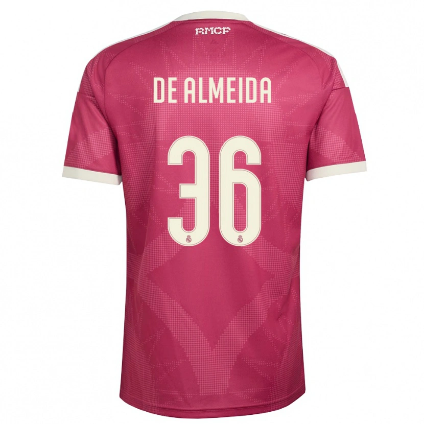 Danxen Mujer Camiseta Paulo De Almeida #36 Rojo Violeta Pálido Blanco Equipación Tercera 2026/27 La Camisa México