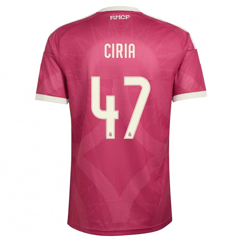 Danxen Mujer Camiseta Alexis Ciria #47 Rojo Violeta Pálido Blanco Equipación Tercera 2026/27 La Camisa México