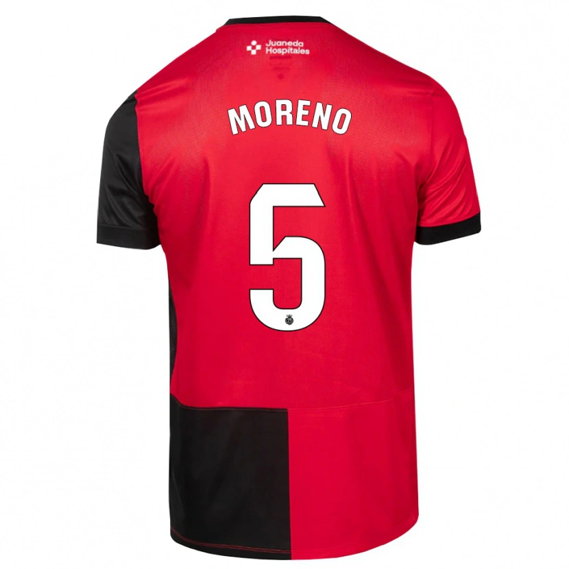 Danxen Mujer Camiseta Alberto Moreno #5 Negro Rojo Blanco 1ª Equipación 2026/27 La Camisa México
