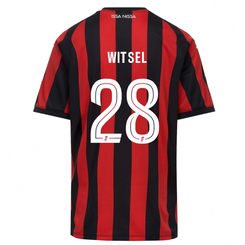 Danxen Niño Camiseta Axel Witsel #28 Rojo Negro Blanco 1ª Equipación 2026/27 La Camisa México