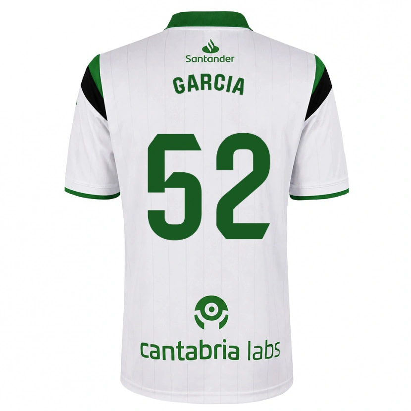 Danxen Niño Camiseta Pablo García #52 Blanco Verde Negro 1ª Equipación 2026/27 La Camisa México
