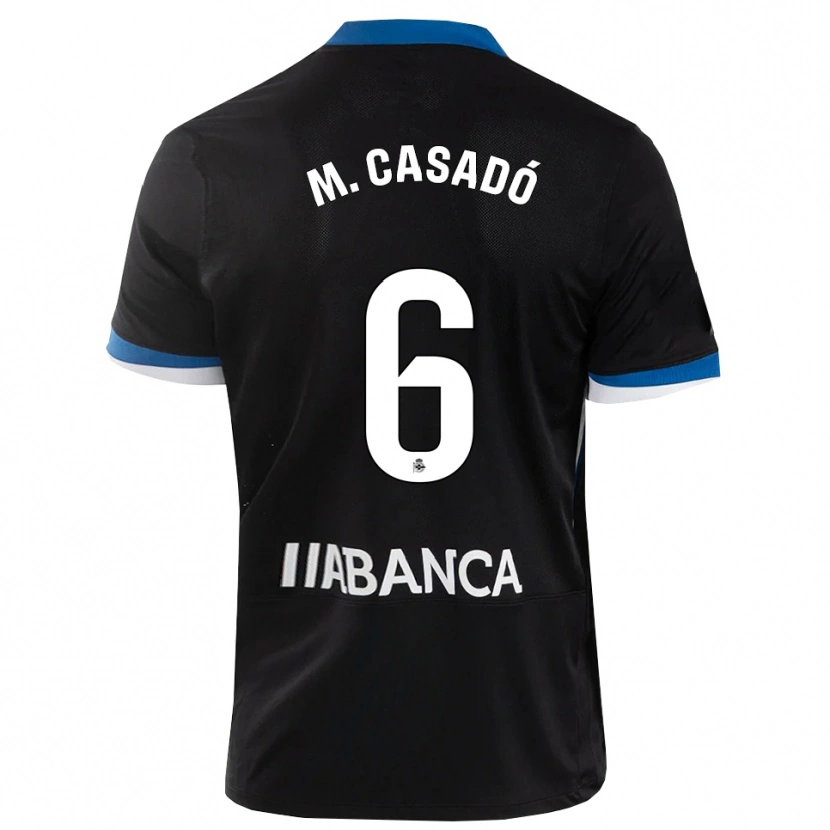 Danxen Niño Camiseta Marc Casadó #6 Negro Azul Blanco 2ª Equipación 2026/27 La Camisa México