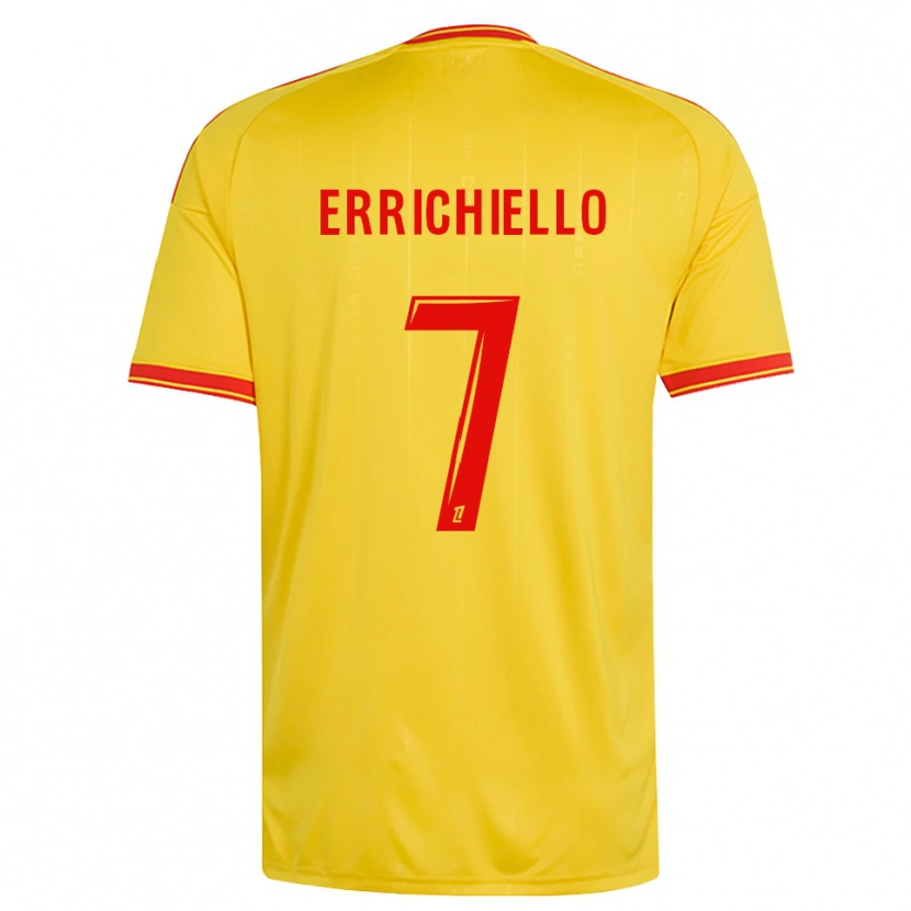 Danxen Niño Camiseta Giovan Errichiello #7 Oro Naranja Rojo 1ª Equipación 2026/27 La Camisa México