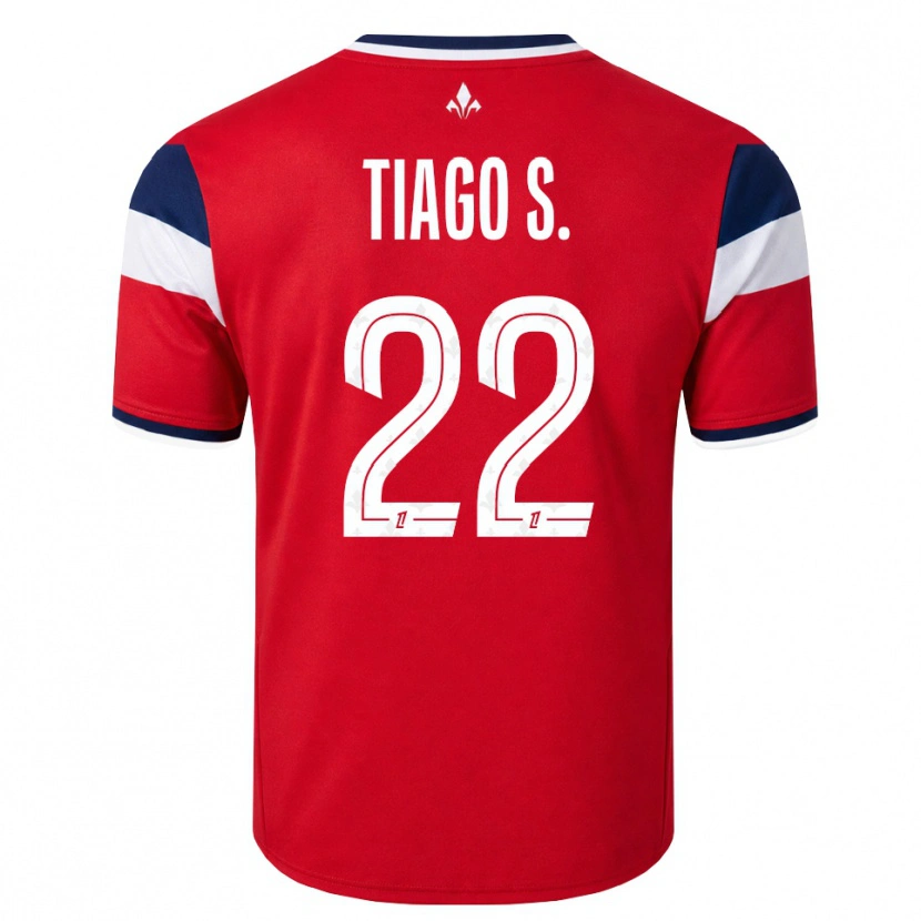 Danxen Niño Camiseta Tiago Santos #22 Rojo Blanco Azul Real 1ª Equipación 2026/27 La Camisa México