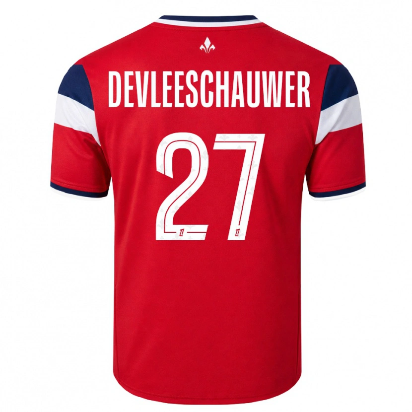 Danxen Niño Camiseta Gwenaëlle Devleeschauwer #27 Rojo Blanco Azul Real 1ª Equipación 2026/27 La Camisa México