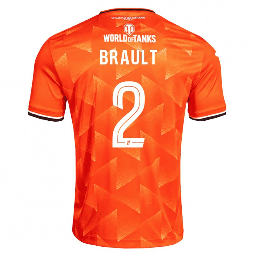 Danxen Niño Camiseta Matis Brault #2 Naranja Blanco Negro 1ª Equipación 2026/27 La Camisa México