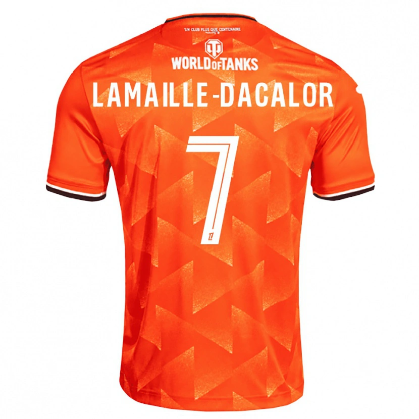 Danxen Niño Camiseta Olan Lamaille-Dacalor #7 Naranja Blanco Negro 1ª Equipación 2026/27 La Camisa México