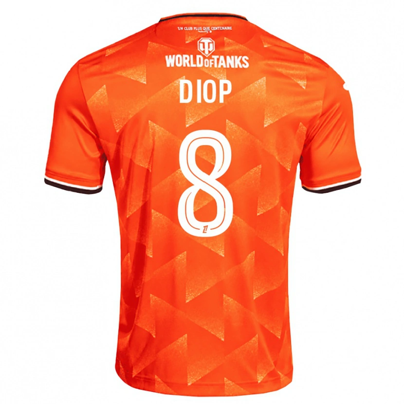 Danxen Niño Camiseta Samba Diop #8 Naranja Blanco Negro 1ª Equipación 2026/27 La Camisa México