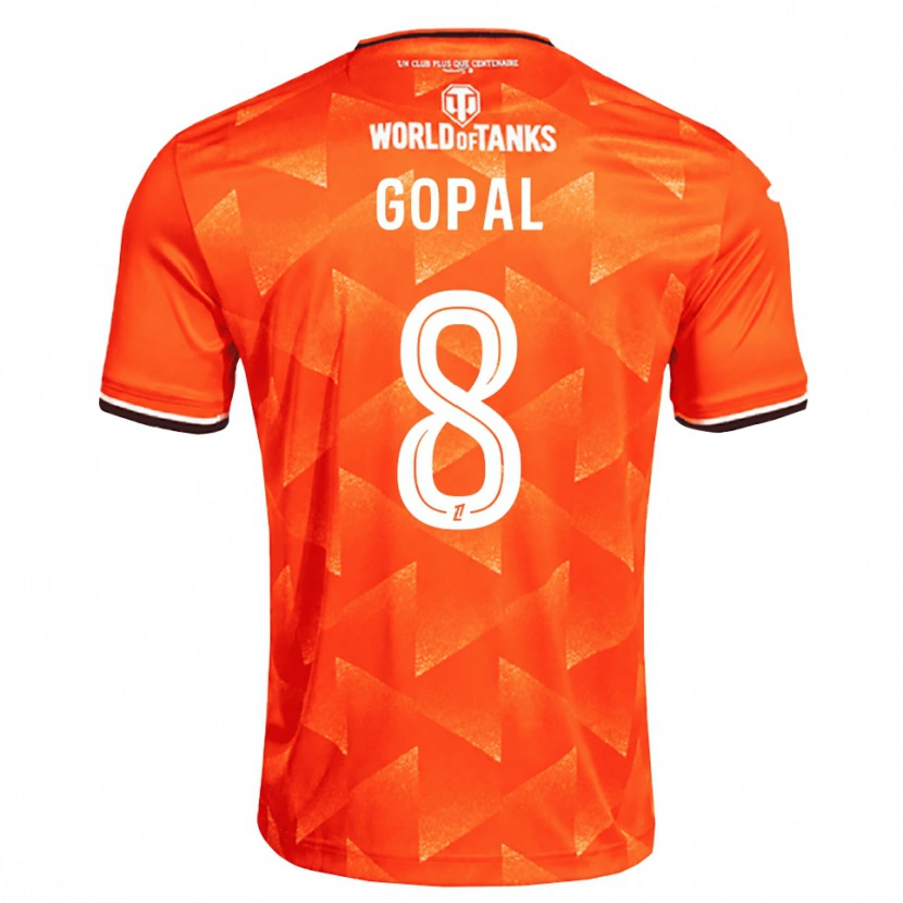 Danxen Niño Camiseta Julie Gopal #8 Naranja Blanco Negro 1ª Equipación 2026/27 La Camisa México