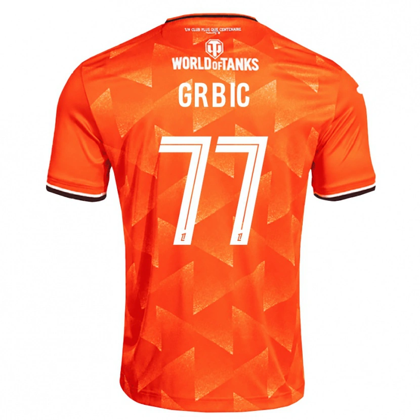 Danxen Niño Camiseta Adrian Grbic #77 Naranja Blanco Negro 1ª Equipación 2026/27 La Camisa México