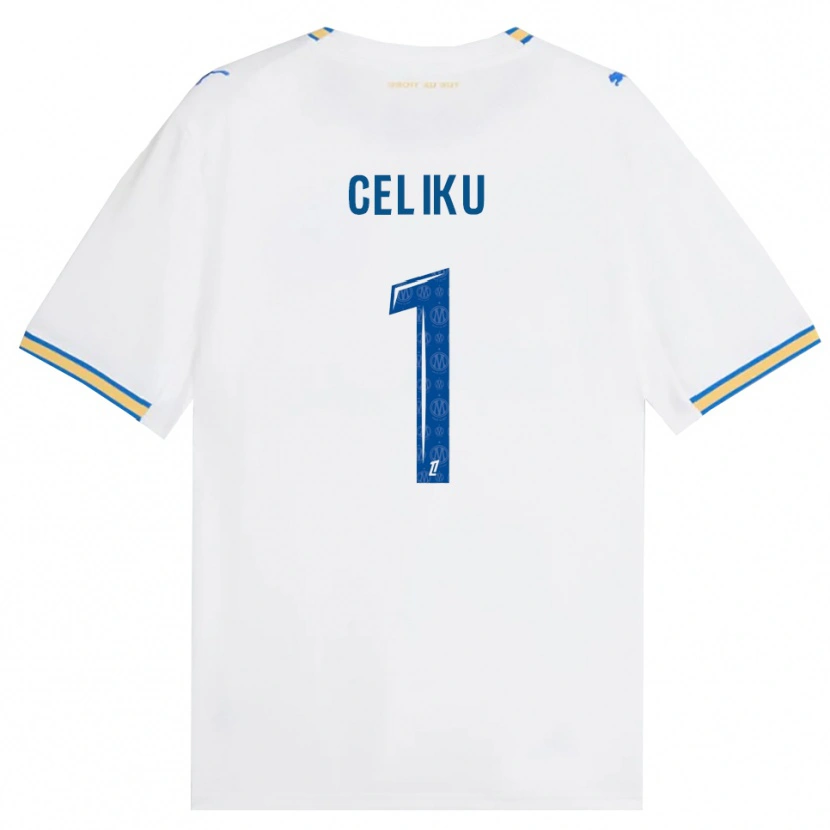 Danxen Niño Camiseta Bleron Celiku #1 Azul Lanzador Blanco 1ª Equipación 2026/27 La Camisa México