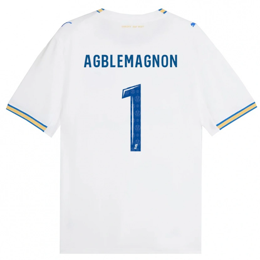 Danxen Niño Camiseta Jordan Agblemagnon #1 Azul Lanzador Blanco 1ª Equipación 2026/27 La Camisa México