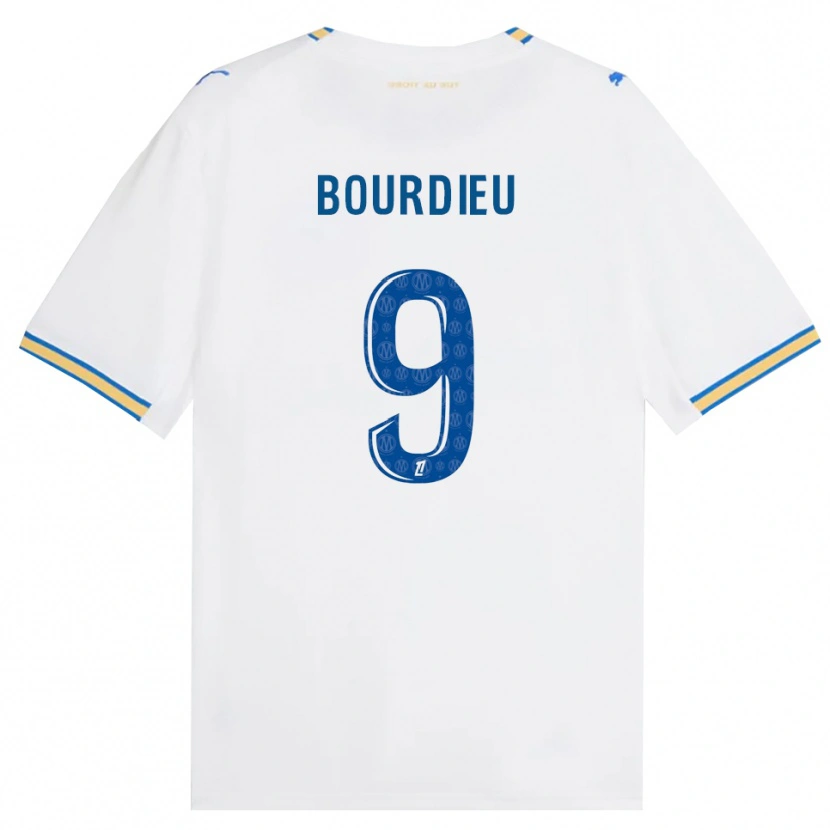 Danxen Niño Camiseta Mathilde Bourdieu #9 Azul Lanzador Blanco 1ª Equipación 2026/27 La Camisa México