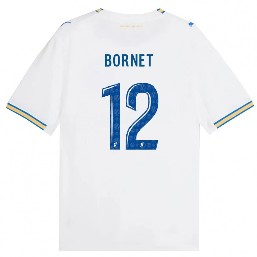 Danxen Niño Camiseta Camille Bornet #12 Azul Lanzador Blanco 1ª Equipación 2026/27 La Camisa México