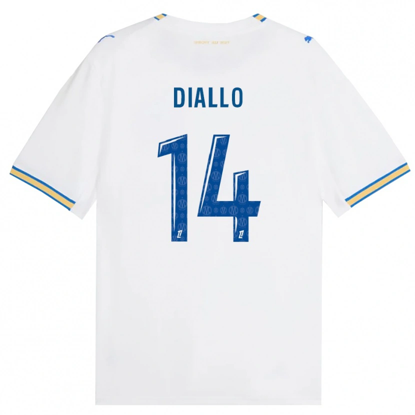 Danxen Niño Camiseta Eliès Diallo #14 Azul Lanzador Blanco 1ª Equipación 2026/27 La Camisa México