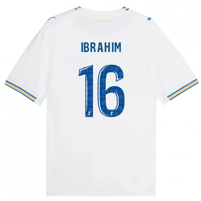 Danxen Niño Camiseta Ayman Ibrahim #16 Azul Lanzador Blanco 1ª Equipación 2026/27 La Camisa México