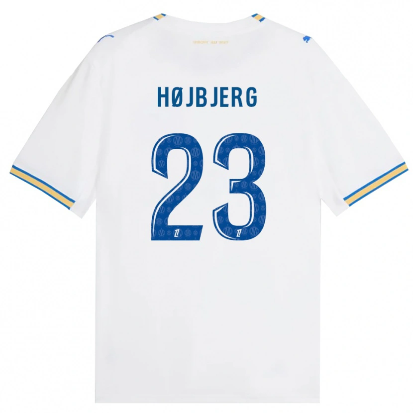 Danxen Niño Camiseta Pierre-Emile Højbjerg #23 Azul Lanzador Blanco 1ª Equipación 2026/27 La Camisa México