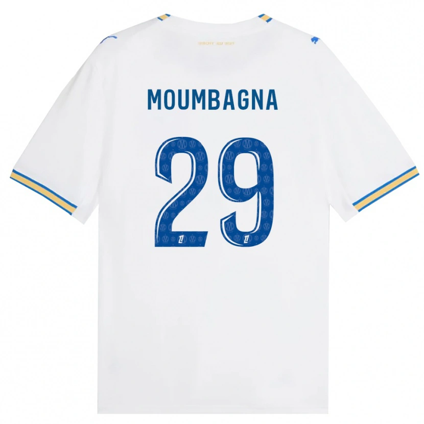 Danxen Niño Camiseta Faris Moumbagna #29 Azul Lanzador Blanco 1ª Equipación 2026/27 La Camisa México