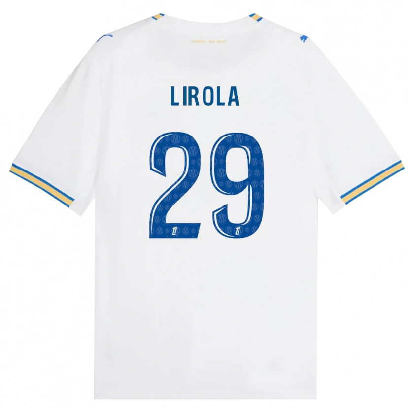 Danxen Niño Camiseta Pol Lirola #29 Azul Lanzador Blanco 1ª Equipación 2026/27 La Camisa México