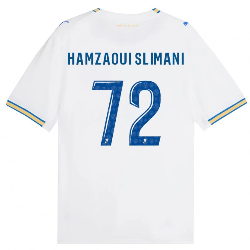 Danxen Niño Camiseta Hilan Hamzaoui Slimani #72 Azul Lanzador Blanco 1ª Equipación 2026/27 La Camisa México
