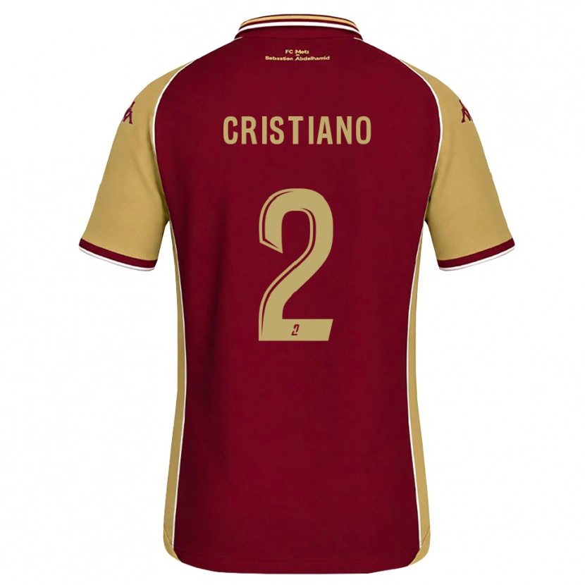 Danxen Niño Camiseta Cristiano De Castro Rolo #2 Dorado Rojo Oscuro 1ª Equipación 2026/27 La Camisa México