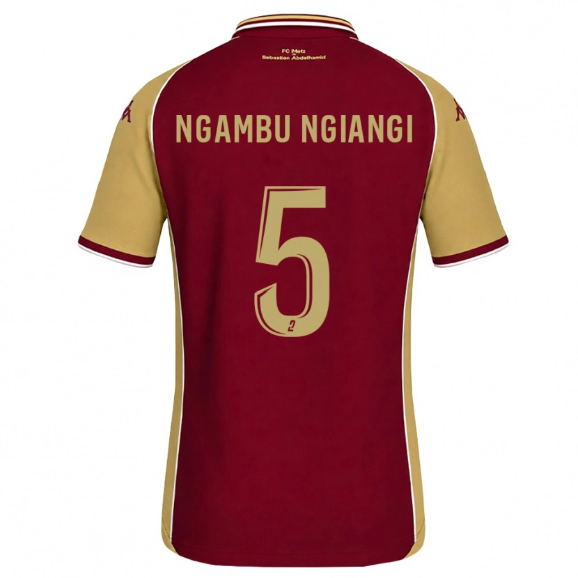 Danxen Niño Camiseta Esther Ngambu Ngiangi #5 Dorado Rojo Oscuro 1ª Equipación 2026/27 La Camisa México