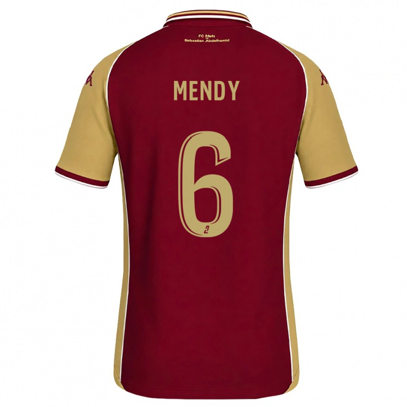 Danxen Niño Camiseta Nampalys Mendy #6 Dorado Rojo Oscuro 1ª Equipación 2026/27 La Camisa México