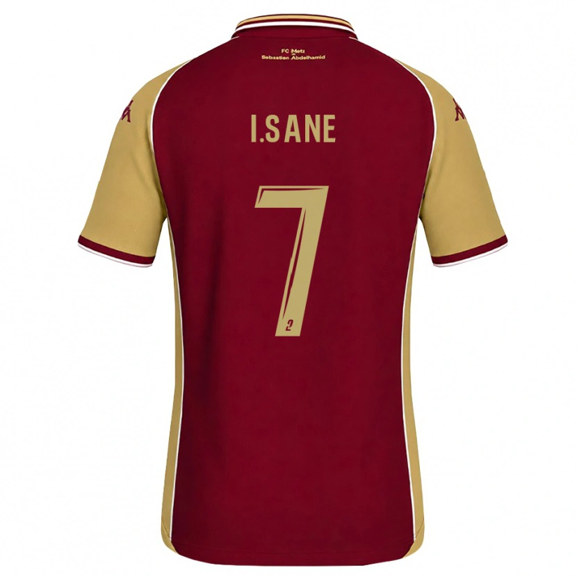 Danxen Niño Camiseta Ibou Sané #7 Dorado Rojo Oscuro 1ª Equipación 2026/27 La Camisa México
