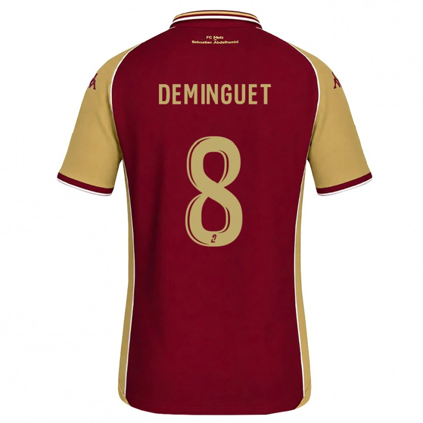 Danxen Niño Camiseta Jessy Deminguet #8 Dorado Rojo Oscuro 1ª Equipación 2026/27 La Camisa México